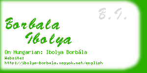 borbala ibolya business card