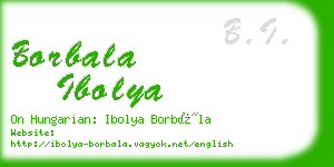 borbala ibolya business card